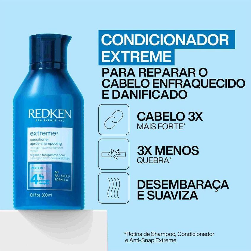 Condicionador Extreme Recupera Danos Aumenta Resistência 300ml Redken - imagem 4