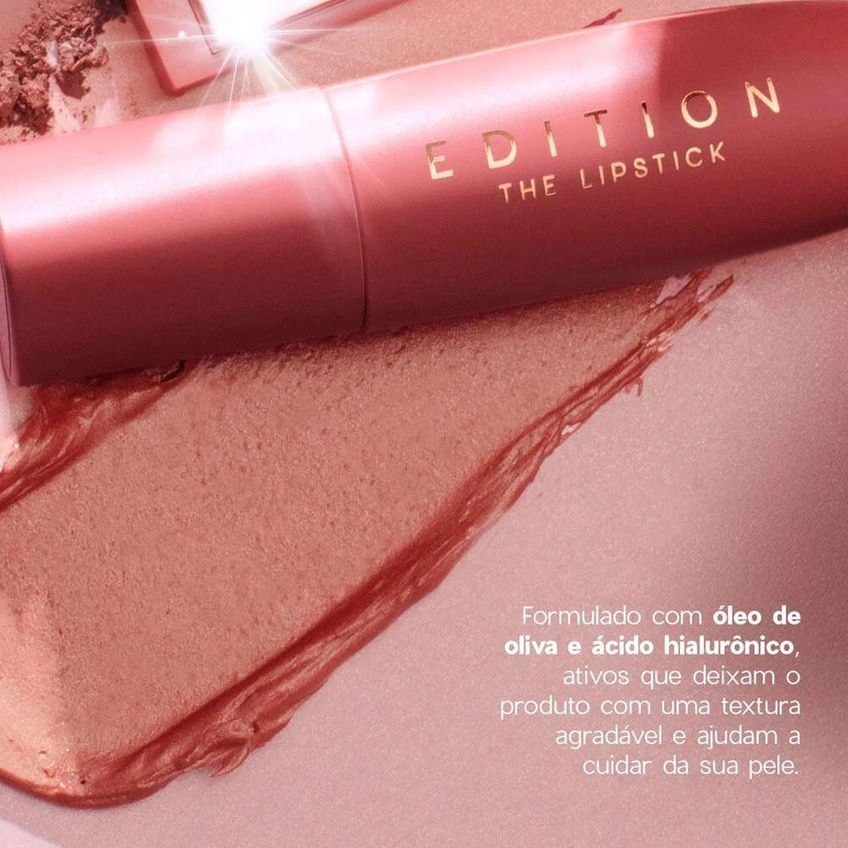 Batom Edition The Lipstick Cor Suave E Hidratação Profunda Rosa Oceane - imagem 5