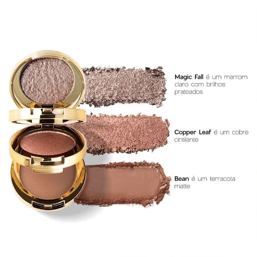 Paleta De Sombras 3 To Go Hazel Cores Modernas Espelho Integrado Oceane 7,8g - imagem 2
