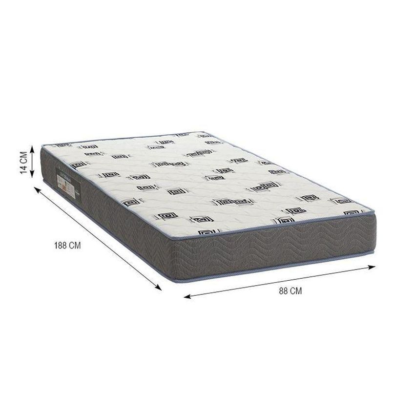 Cama Solteiro Simba Com Colchão Pés Madeira MDF Amarelo Fosco Reller Móveis - imagem 4
