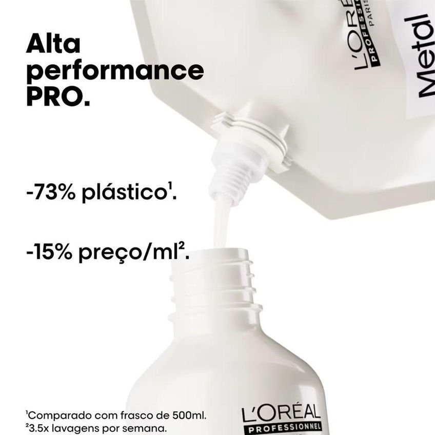 Shampoo Metal Detox Com Toque Macio Refil 500ml L'oréal Paris - imagem 5