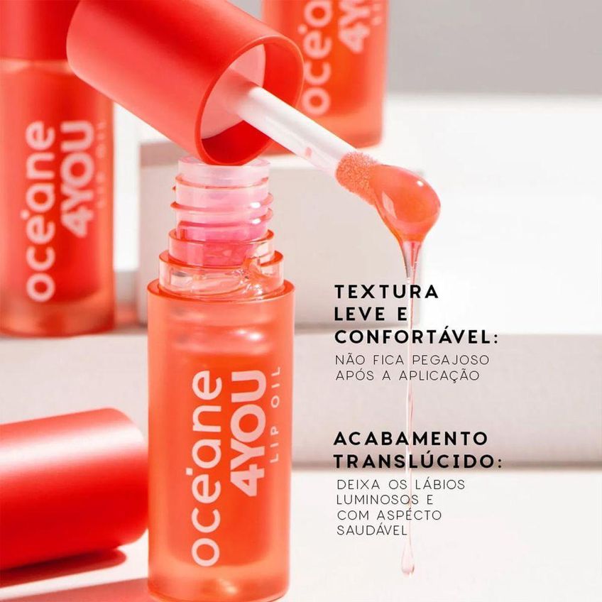 Kit De Maquiagem Edition Mini Blush Caramel Contorno Marrom Médio E Lip Oil Punch Oceane - imagem 3