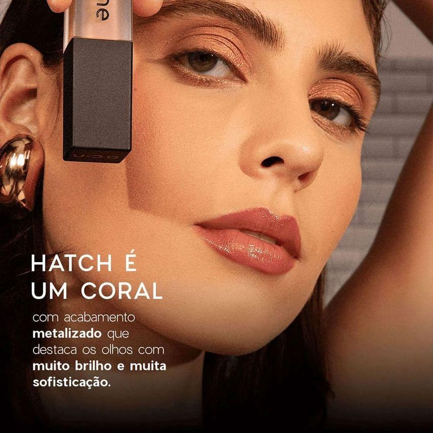 Sombra Líquida Hatch Coral Acabamento Metalizado Oceane 4g - imagem 5