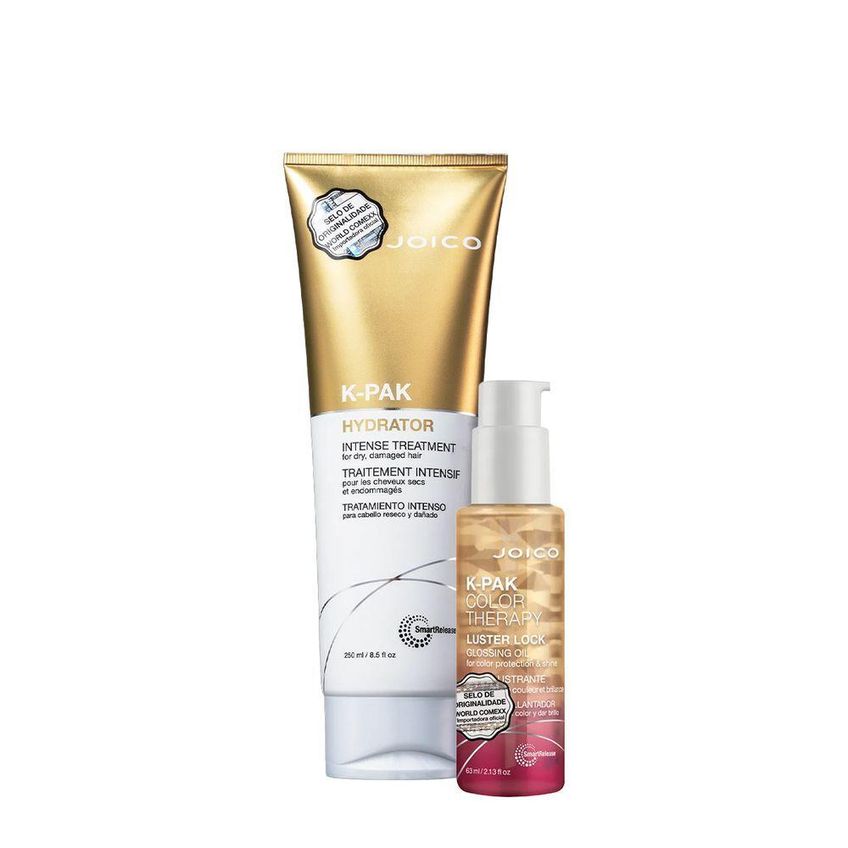 Kit De Tratamento Capilar K-pak Reconstrutor Hydrator Luster Lock Máscara Oil 250ml E 63ml Joico - imagem 3