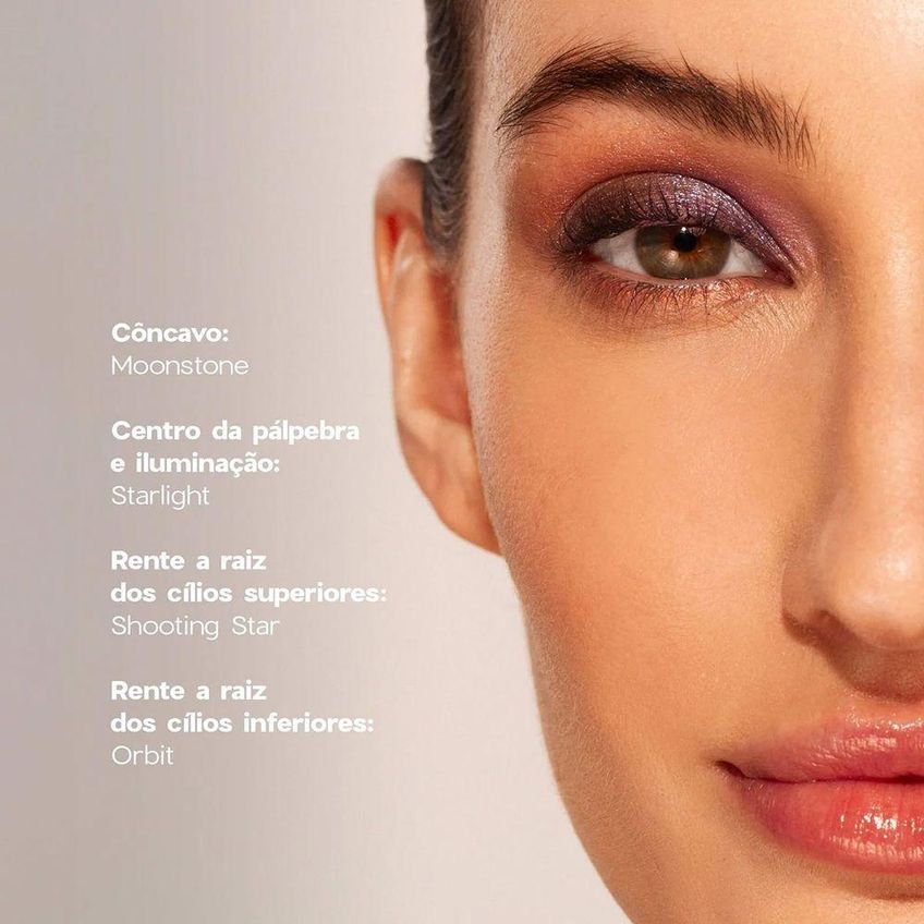 Kit De Maquiagem Mini Kit 5 Pincéis Palette Cosmic 4 Eyeshadow 4,5g Oceane - imagem 2