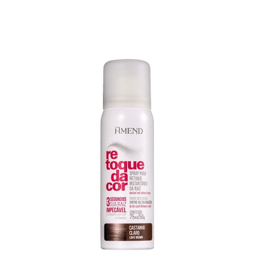 Retoque De Raiz Para Cabelo Retoque Da Cor Cobertura Imediata Marrom Amend Cosméticos 75ml - imagem 5