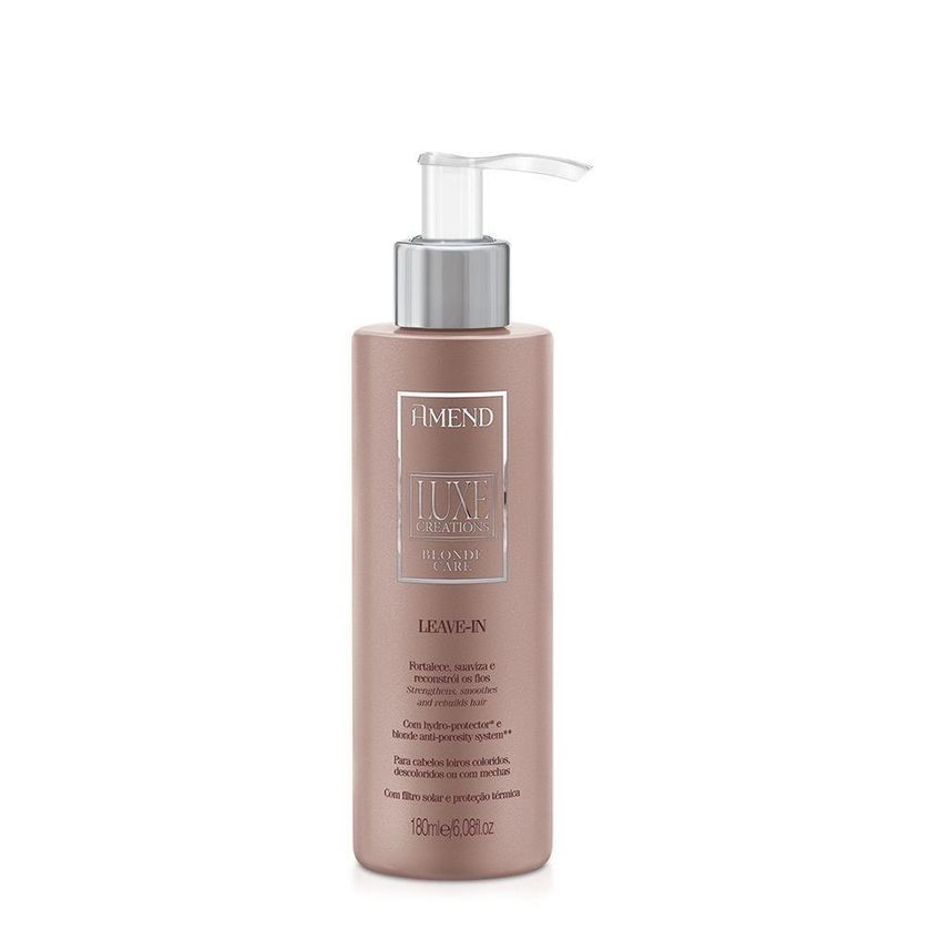Leave-in Amend Luxe Creations Blonde Care Fortalecimento Multicolorido 180g - imagem 2