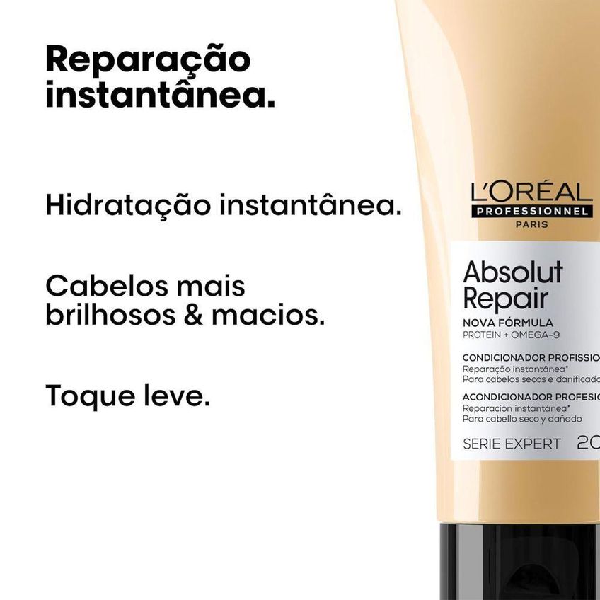 Kit De Tratamento Capilar Absolut Repair Home Care Com 3 Produtos Maciez E Reparação L'oréal Paris - imagem 3
