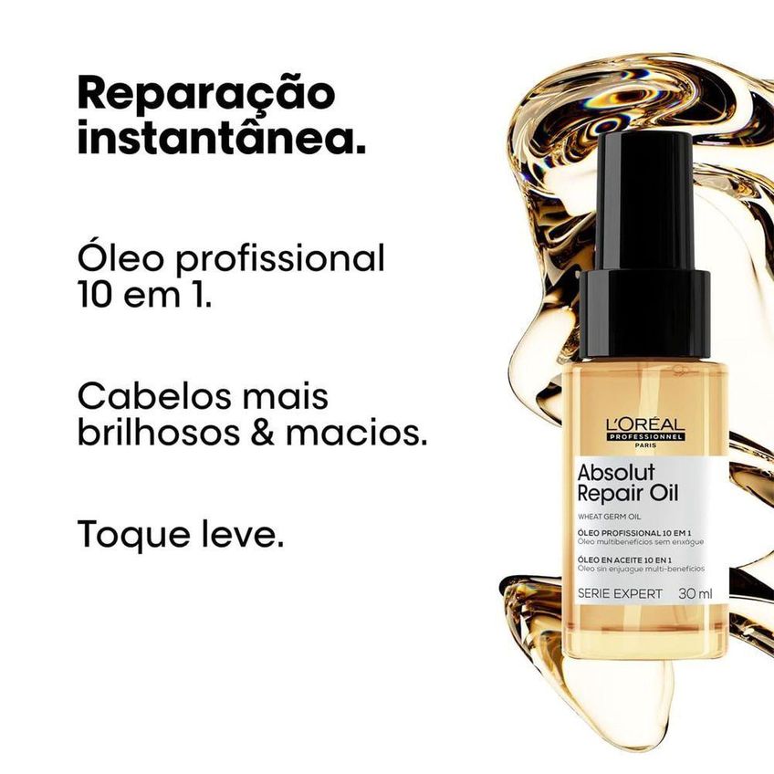 Kit L'oréal Professionnel Pro Longer Repair Shampoo 240ml E Óleo 30ml - imagem 3