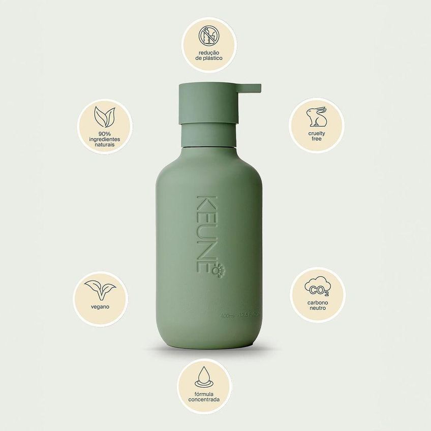 Kit Shampoo Refil E Frasco Com Pump So Pure 400ml Keune - imagem 5