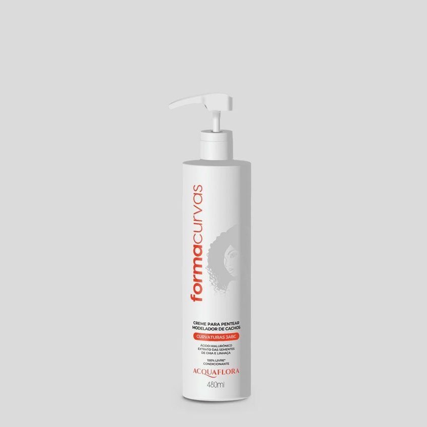 Kit Creme De Pentear E Gelatina Modeladora Forma Curvas Definição Intensa Multicolorido Acquaflora - imagem 5