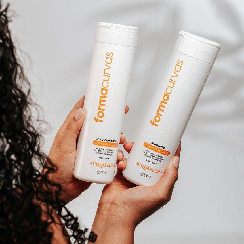 Shampoo Forma Curvas Limpeza Suave Multicolorido Acquaflora 500ml - imagem 2