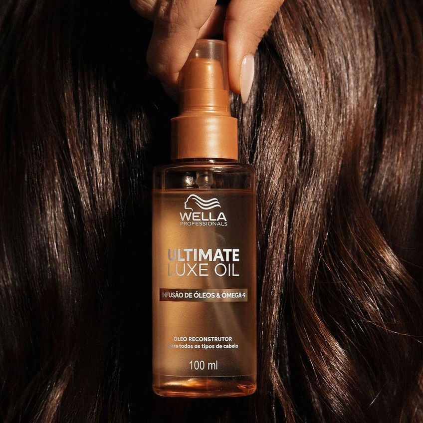 Kit De Tratamento Ultimate Luxe Oil Máscara E Óleo 150ml 100ml Wella - imagem 4