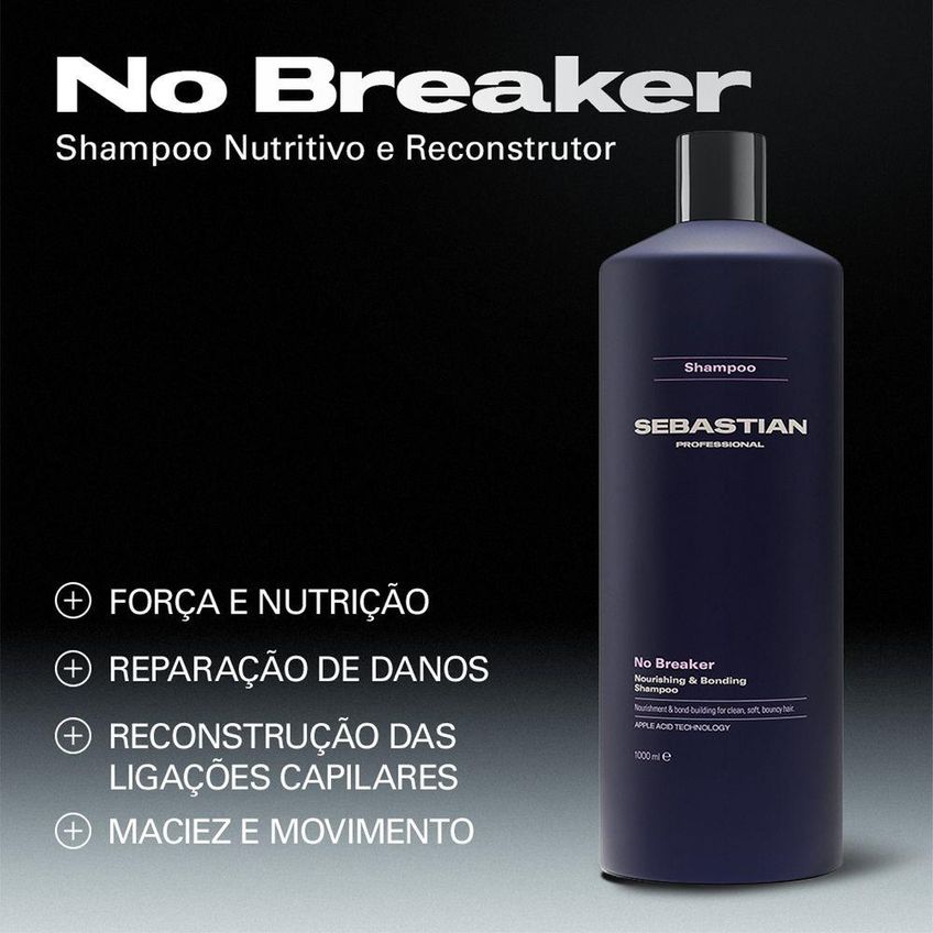 Shampoo Sebastian Professional No Breaker Para Cabelos 1L - imagem 3
