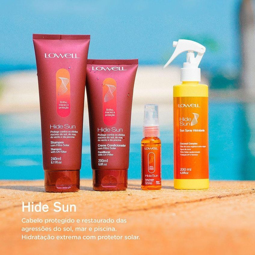 Kit De Cuidados Com O Cabelo Hide Sun Proteção Solar Shampoo Condicionador E Parfum Multicolorido - imagem 3
