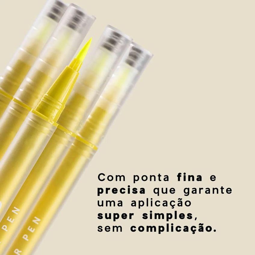 Caneta Delineadora 4you Flesh Color Neon Yellow Alta Pigmentação Amarelo Oceane 75ml - imagem 2