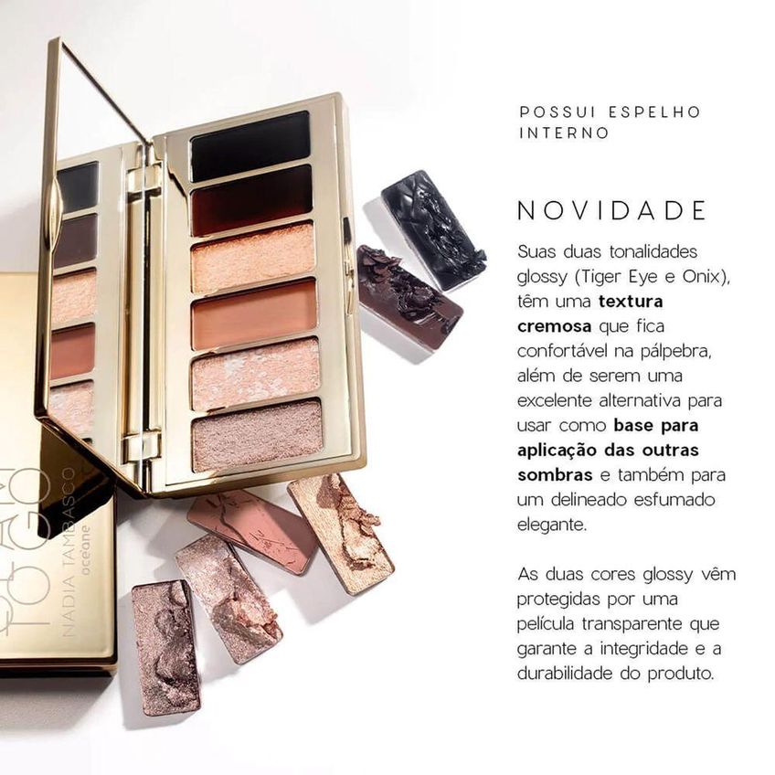 Paleta De Sombras Glam To Go Palette 6 Cores Multicolorido Oceane 9,5g - imagem 3