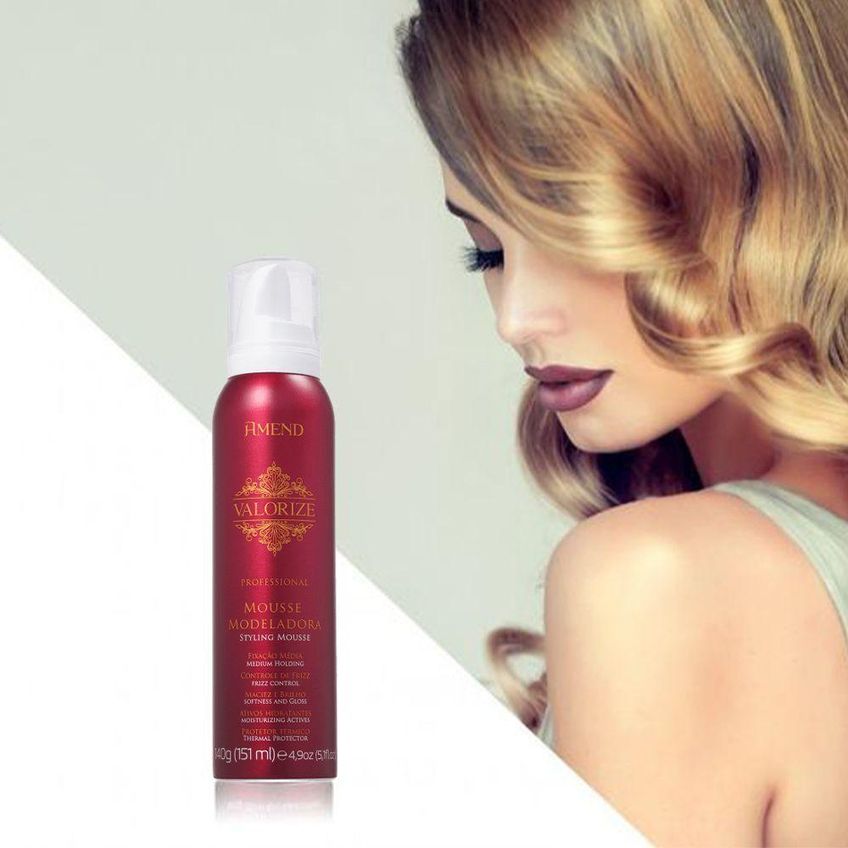 Kit De Produtos Para Cabelo Valorize Mousse E Spray Fixador Ultra Forte Médio Multicolorido Amend - imagem 5