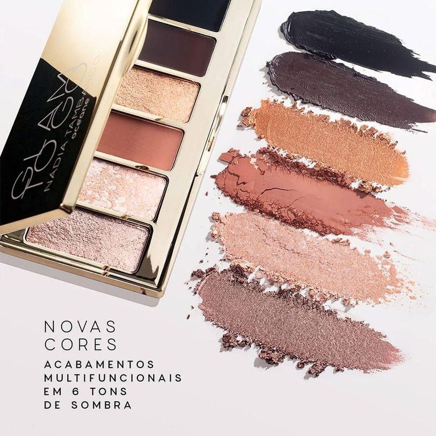 Paleta De Sombras Glam To Go Palette 6 Cores Multicolorido Oceane 9,5g - imagem 5