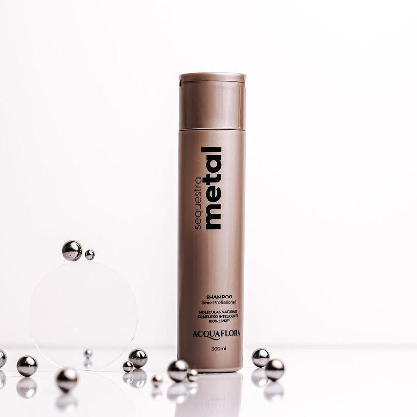 Kit Shampoo Sequestra Metal Higieniza Cabelos Após Coloração Multicolorido Acquaflora 300ml - imagem 2