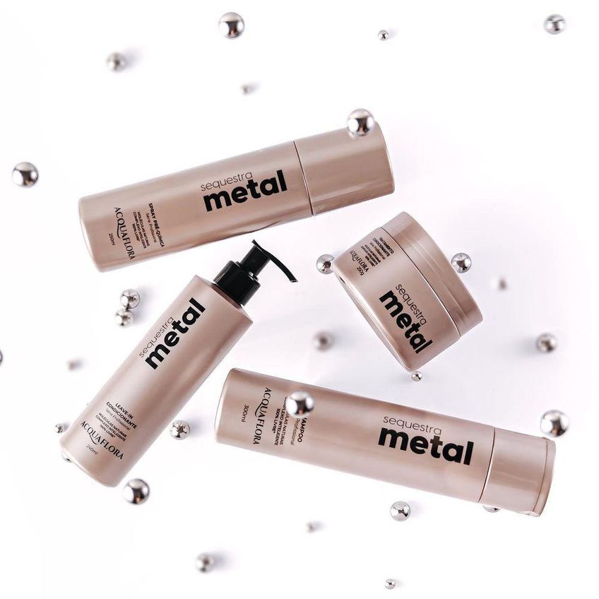 Kit Shampoo Sequestra Metal Higieniza Cabelos Após Coloração Multicolorido Acquaflora 300ml - imagem 4
