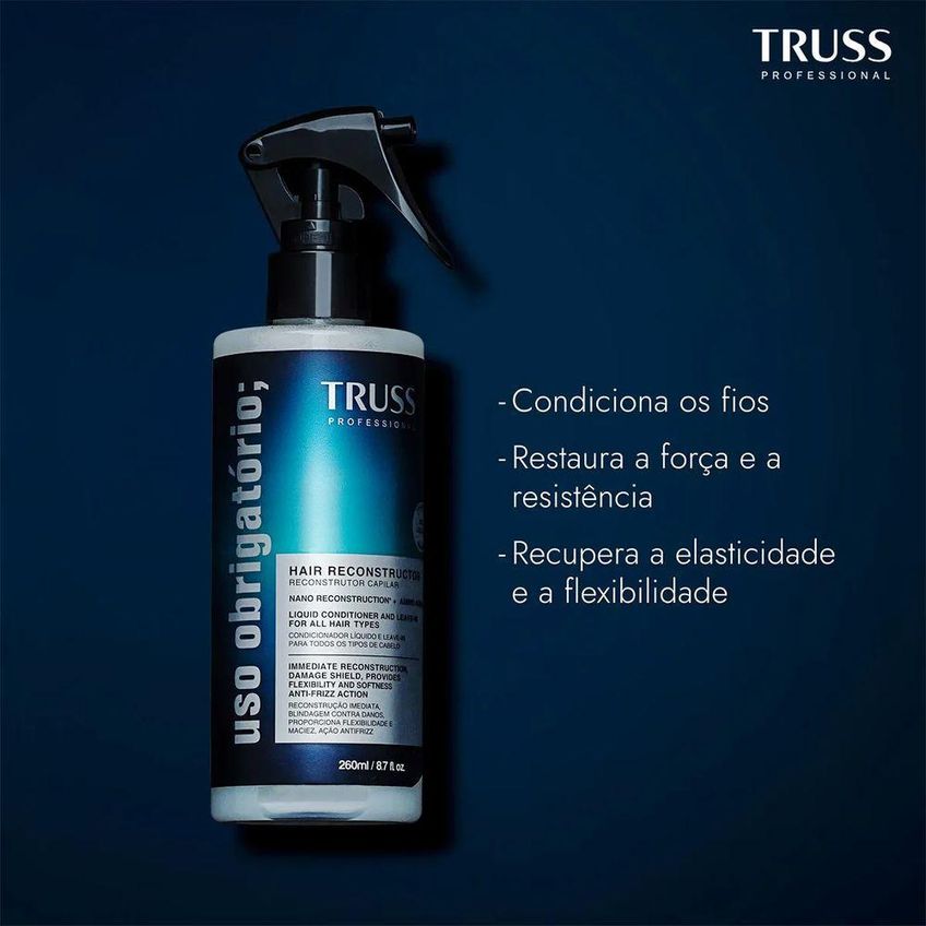 Kit Tratamento Capilar Uso Obrigatório Reconstrutor 260ml (2 Unidades) Truss - imagem 5