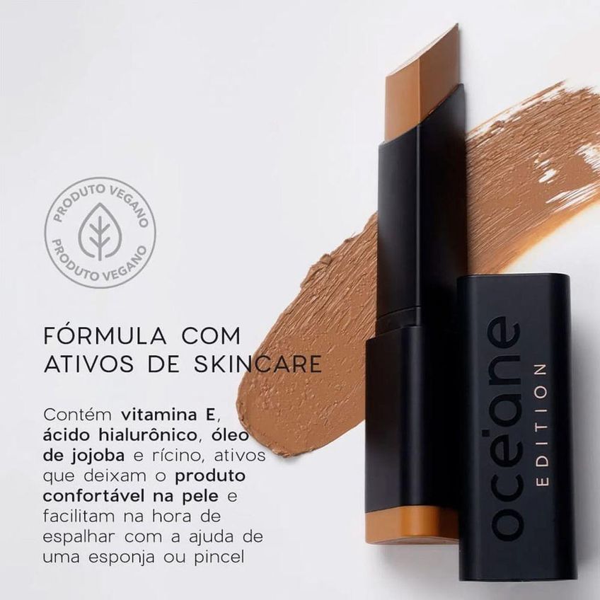 Base Edition Foundation Stick Semi-matte Amêndoa Oceane 8g - imagem 4