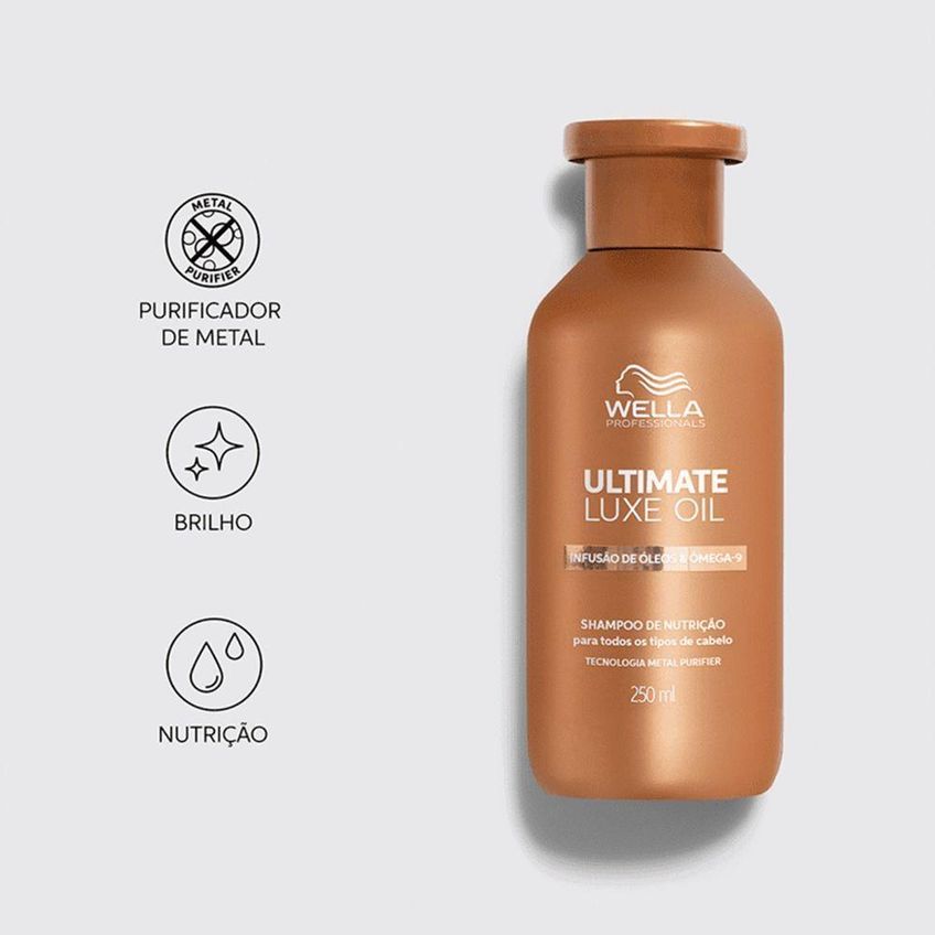 Shampoo Wella Professionals Ultimate Luxe Oil Limpeza Equilibrada 1l - imagem 3
