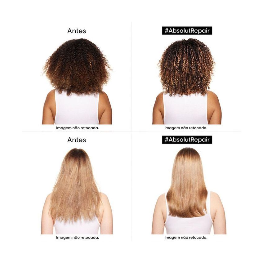 Kit De Tratamento Capilar Absolut Repair Gold Duo Refil Nutritivo E Reparador 240ml E 750ml L'Oréal - imagem 3