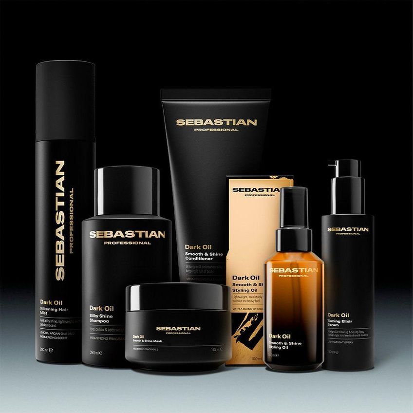 Kit Sebastian Professional Dark Oil Máscara 500ml E Óleo Capilar 30ml Nutrição Profunda - imagem 4