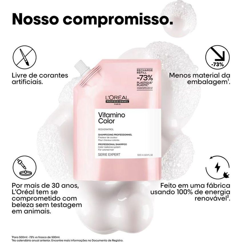 Shampoo Vitamino Color Resveratrol Preserva A Cor 500ml L'Oréal Paris - imagem 3