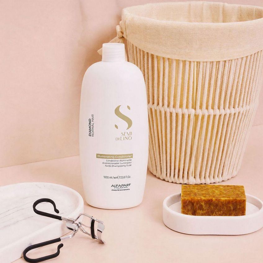 Kit De Tratamento Capilar Semi Di Lino Diamond Illuminating Shampoo Condicionador E Máscara Alfaparf - imagem 2