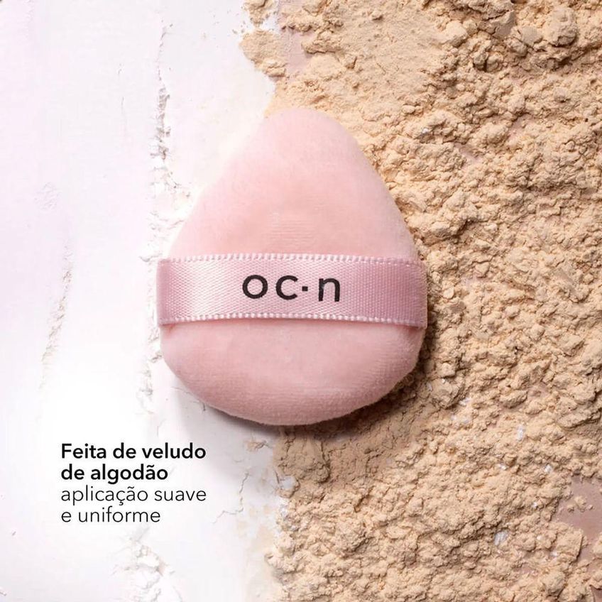 Esponja de Maquiagem Edition Mini Powder Puff Alça de Cetim Rosa Oceane - imagem 2