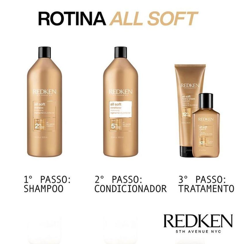 Kit Shampoo E Condicionador All Soft Maciez Intensa Redken 1L - imagem 3