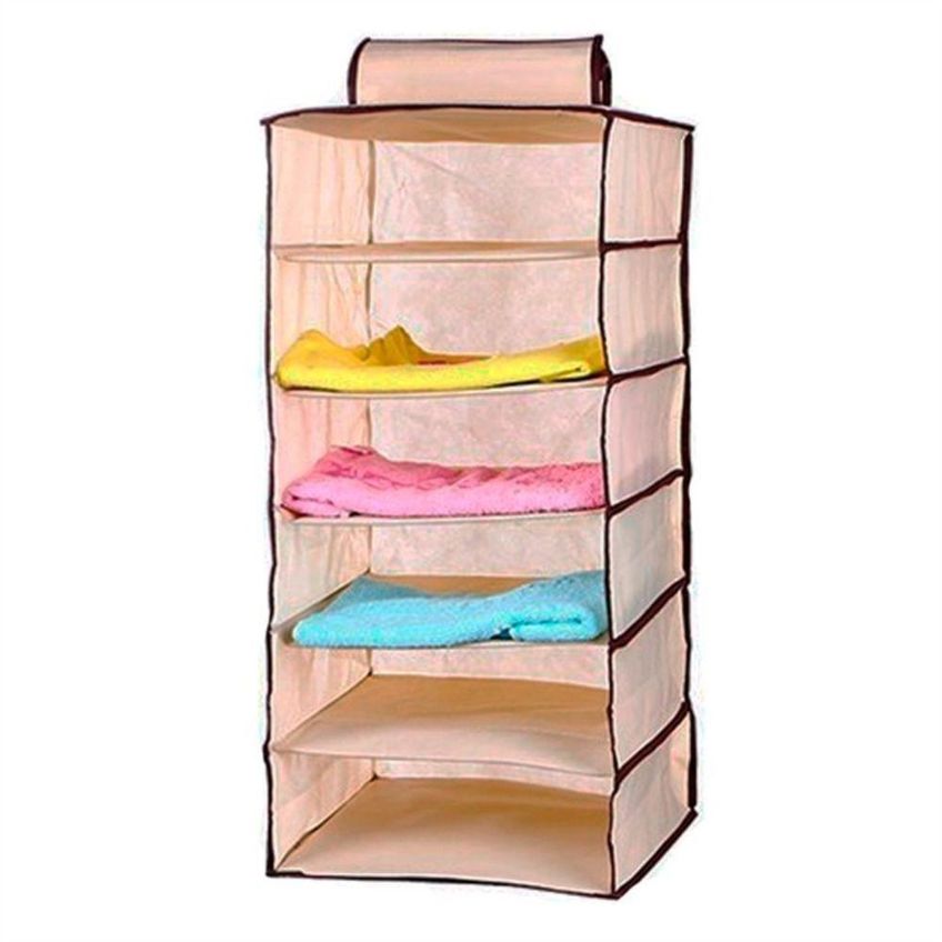 Organizador Guarda Roupa 6 Prateleiras Em Polipropileno Multiuso Para Closet Transparente Yeet - imagem 4