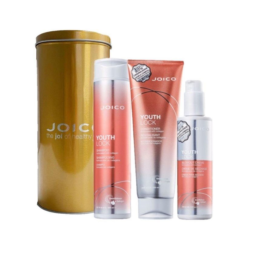 Kit De Tratamento Youthlock Collagen Trio Especial Com Shampoo 300ml Condicionador 250ml Joico - imagem 3