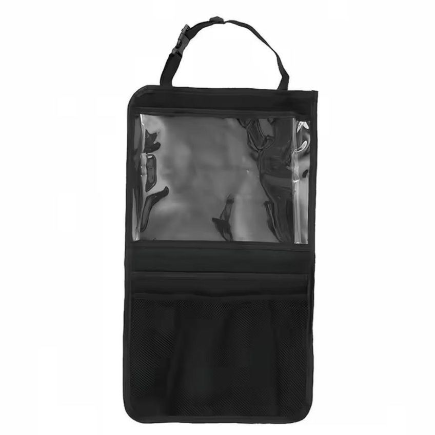 Organizador Para Carro Com Suporte De Tablet Encosto De Banco Até 10,1" Tecido Oxford Preto Yeet - imagem 5