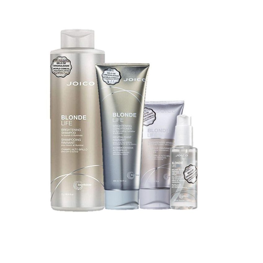 Kit De Tratamento Capilar Blonde Life Shampoo 1l Condicionador 250ml Máscara 150ml Oil 100ml Joico - imagem 3