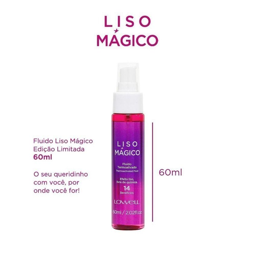 Fluido Termoativado Liso Mágico Lowell Multicolorido 60ml - imagem 2