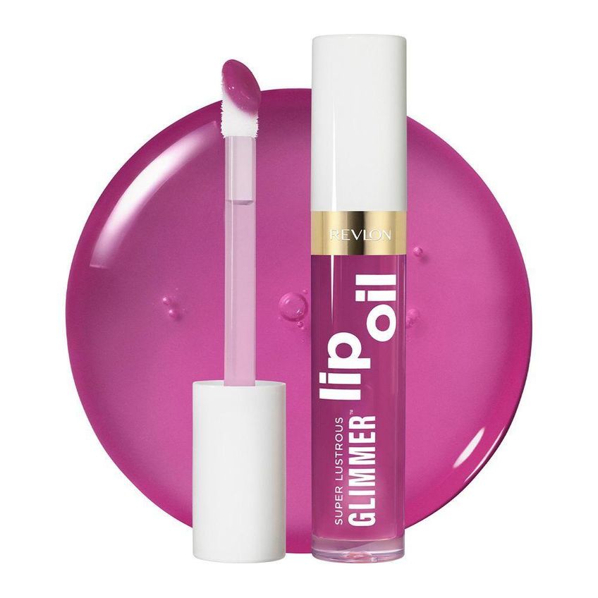 Lip Oil Super Lustrous Glimmer Plum Pop Brilho Espelhado Roxo Revlon 3,8ml - imagem 3