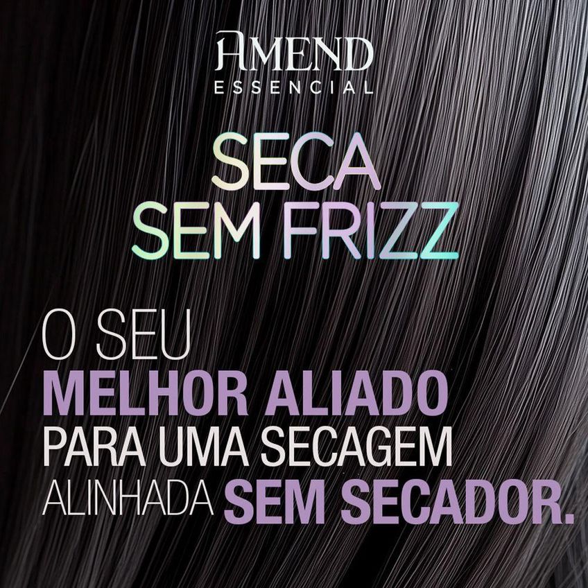 Kit De Tratamento Capilar Seca Sem Frizz Gold Black Leave-in Reparador De Pontas Amend Cosméticos - imagem 3
