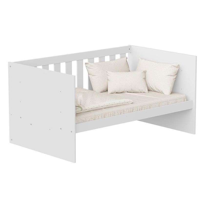 Jogo De Quarto Infantil Berço Americano E Cômoda Katatau Mdf Branco Fosco Reller Móveis - imagem 3