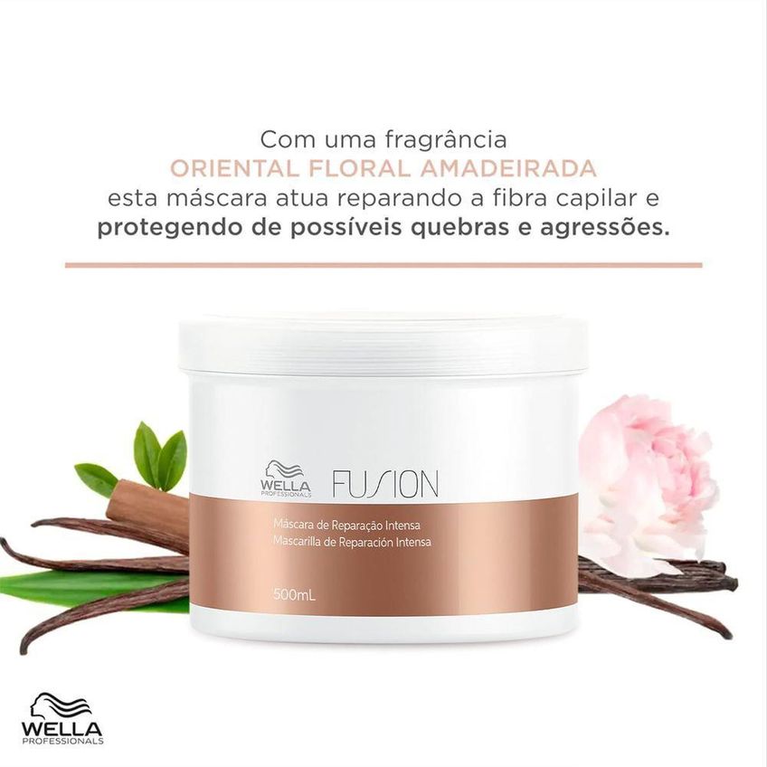 Máscara de Tratamento Cronograma Capilar Reparação da Fibra Multicolorido Wella 500g - imagem 3