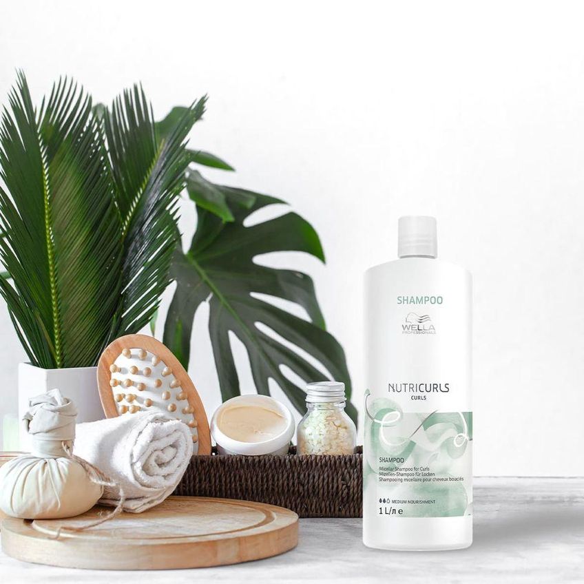 Shampoo E Máscara Nutricurls Multicolorido Wella 1l 500ml - imagem 4