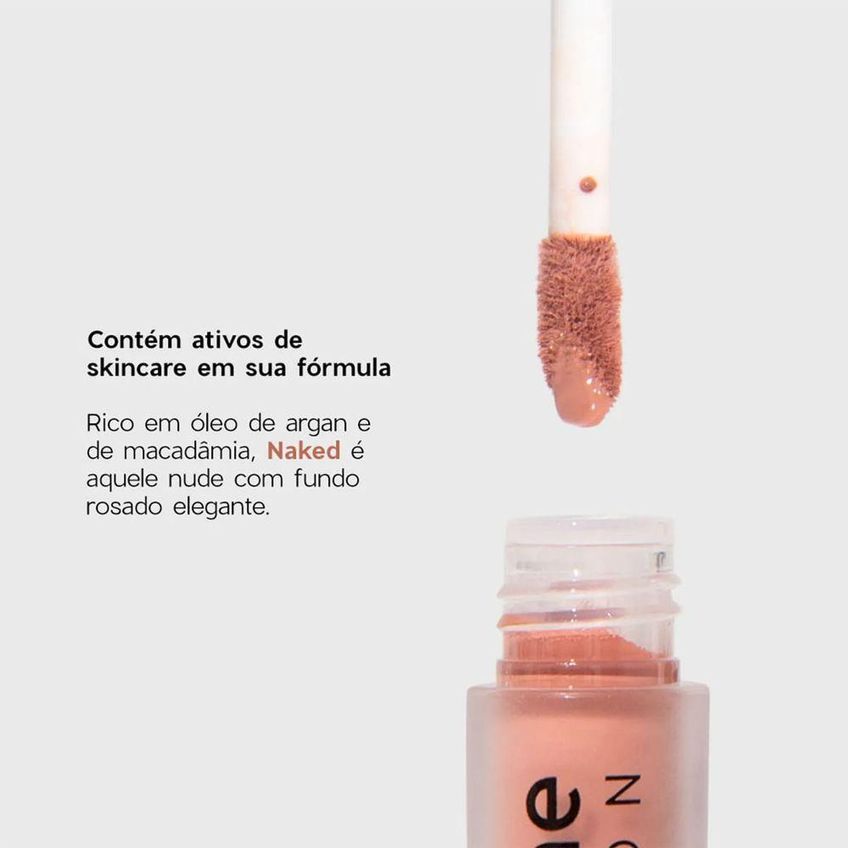 Batom Líquido Color My Lips Naked Nude Acabamento Matte Fórmula Vegana Nude Oceane - imagem 3