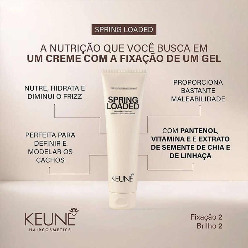 Gel Ativador De Cachos Spring Loaded 150ml Keune - imagem 3
