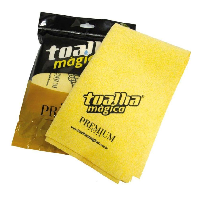 Toalha Mágica Premium Pro Camurça Sintética Toque Suave Para Limpeza Automotiva Amarela Fixxar - imagem 3