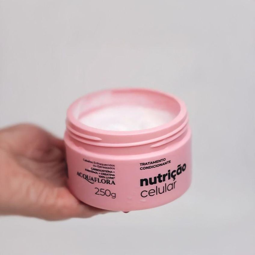 Máscara Capilar Nutrição Celular Restauração Profunda Multicolorido Acquaflora 250g - imagem 3