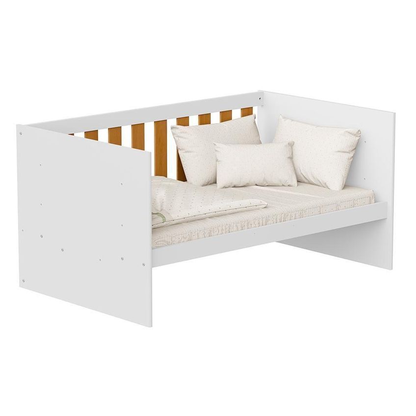 Jogo De Quarto Infantil Guarda Roupa E Berço Zaki Mdf Branco Fosco-savana Reller Móveis - imagem 5