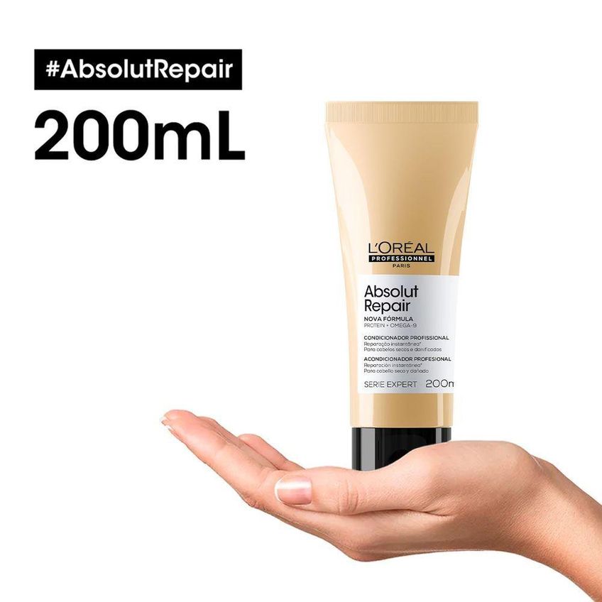 Kit De Tratamento Capilar Absolut Repair Duo 750 Com Shampoo 750ml E Condicionador 200ml L'oréal - imagem 3